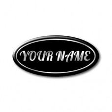 YOUR NAME Oval Hood-Boot Badge